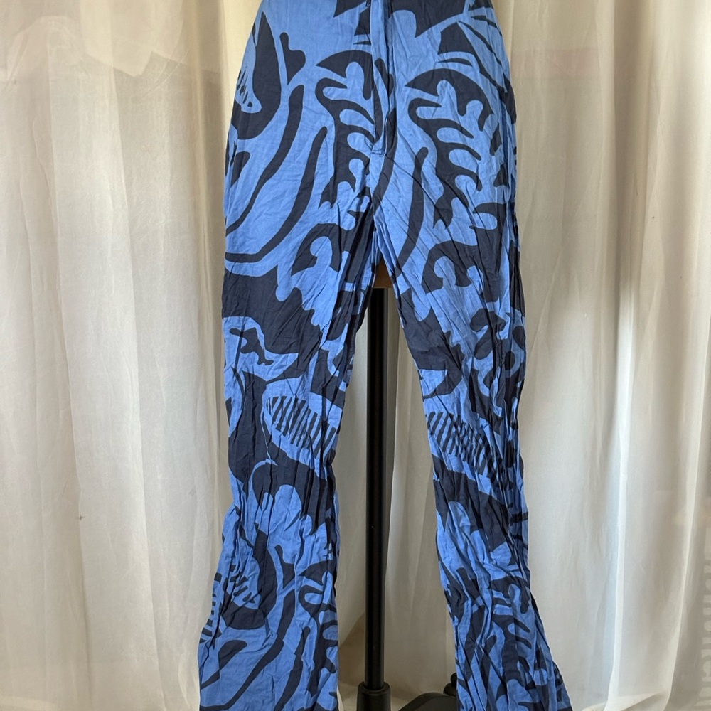 Zara Navy and Slate Patterned Trousers